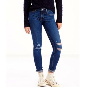 LEVI’S 711 Skinny Sculpt Women’s Hypersoft Dark Rinse Denim Jeans Size 25